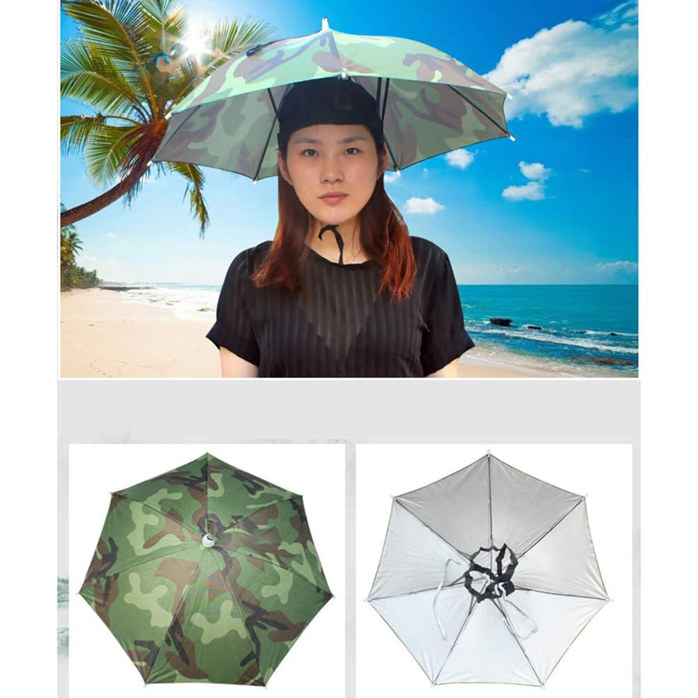 Sombrero Paraguas Plegable para Golf, Ciclismo, Pesca y Jardinería