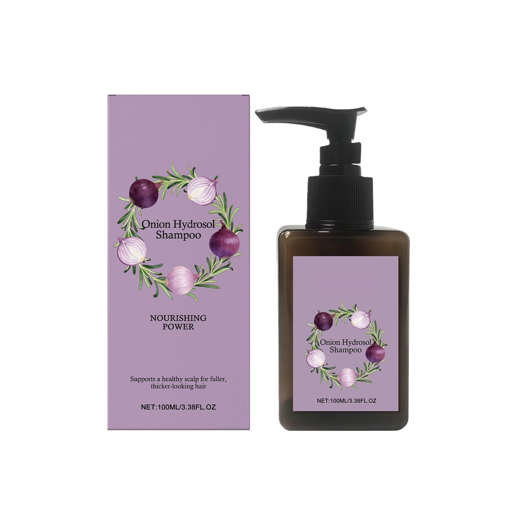 Champú de hidrosol cebolla | Mantenga un diseño de cabello saludable, mejore la fuerza del cabello y reduzca la fragilidad.(2pcs)