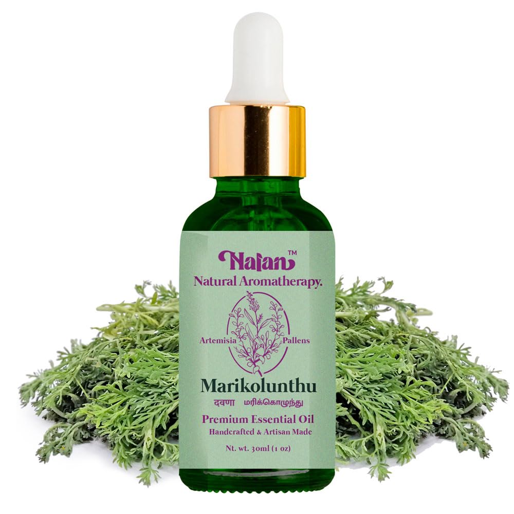 nalan™ marikolunthu/davana essential oil 30ml - natural aromatherapy - 100% pure with glass dropper