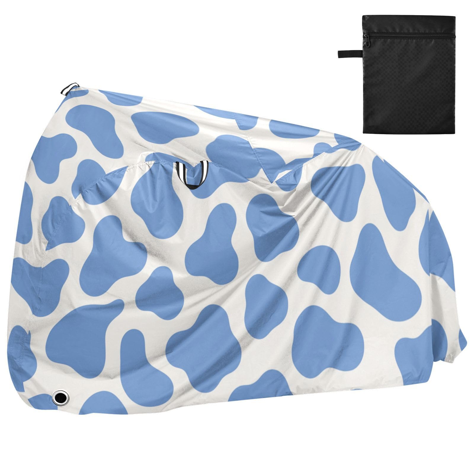 Housse de vélo imperméable avec trous de verrouillage pour intérieur et extérieur - Convient pour la plupart des accessoires de vélo - Bleu