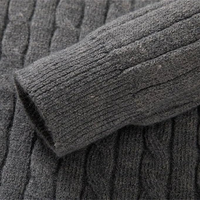 Men's Turtleneck Jumper Hinges Fried Dough Kinked Knit Jumper Mens Warm Black Sweater Vintage Men's Sweater(Medium)4