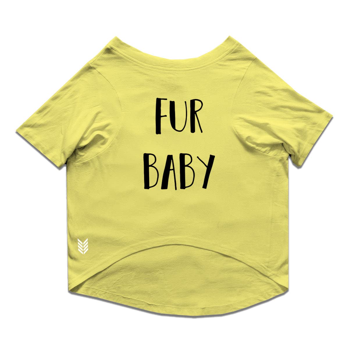 Ruse Basic Summer Dog T-Shirt FUR BABY Printed Pets Crew Neck Half Sleeves Shirt/Apparel/Clothes/Tees Gift for Dogs(Lemon Tonic) S