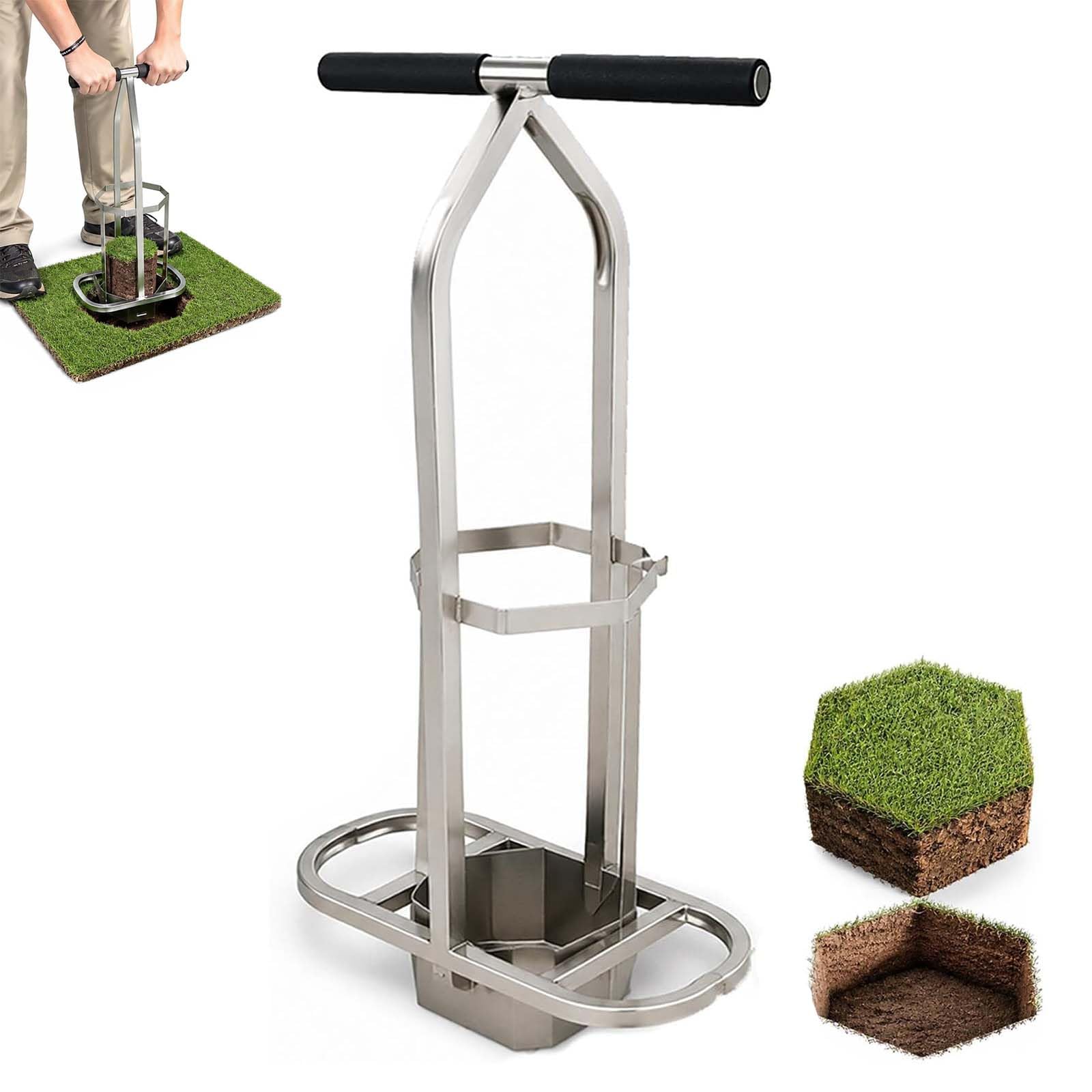 Manual Aerador de Césped Hexagonal