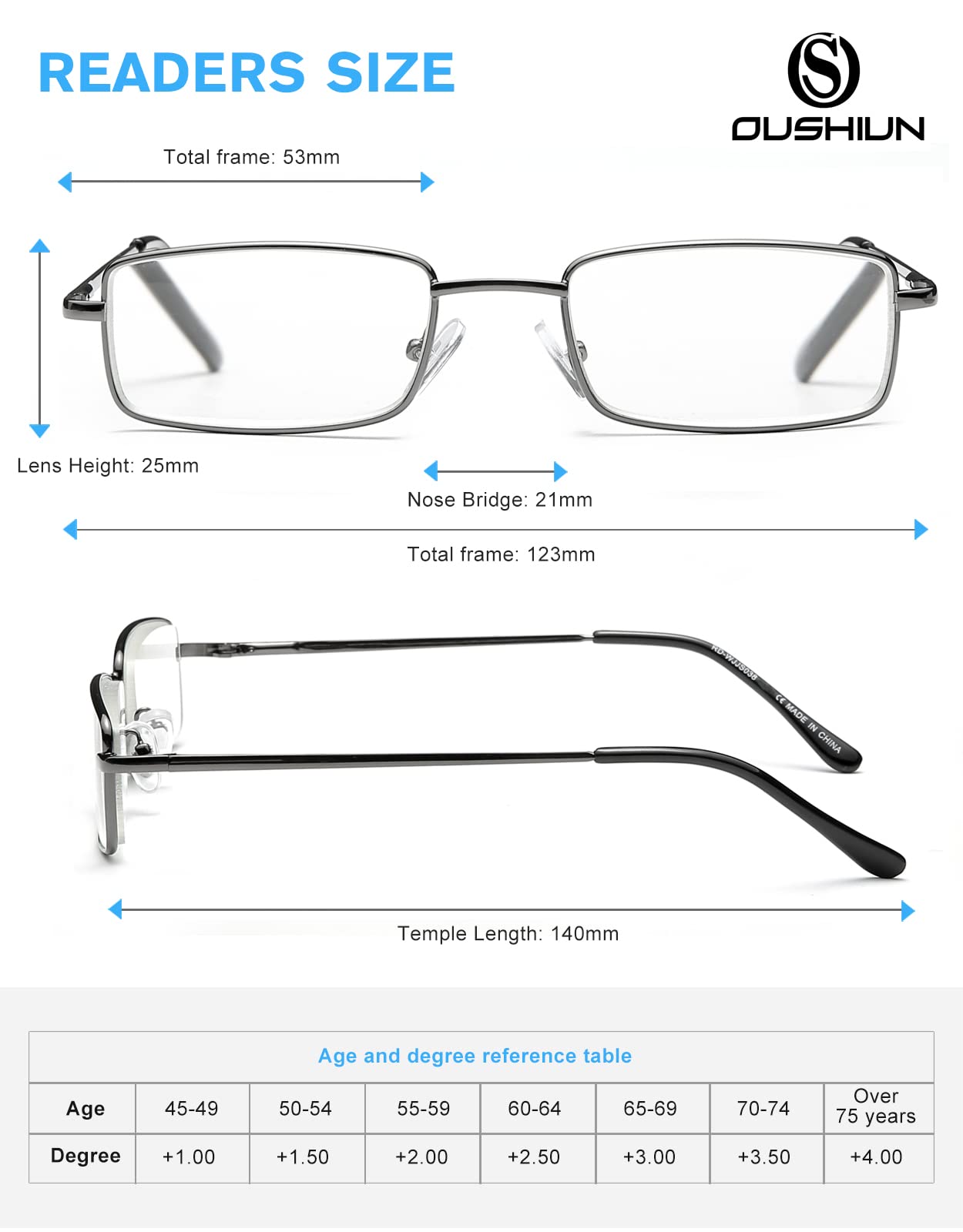 OuShiun 3-Pack Mens Reading Glasses Blue Light Blocking - Image 4