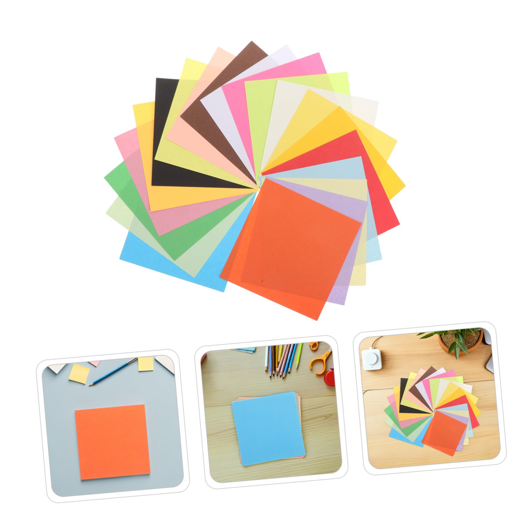 NUOBESTY 600 Stücke Origami Baupapier für Handwerk buntes Tonpapier Handwerkskunstfaltpapier Basteln mit Papierfalten Kunstbaupapier School Crafts doppelseitiges handgefertigtes Papier
