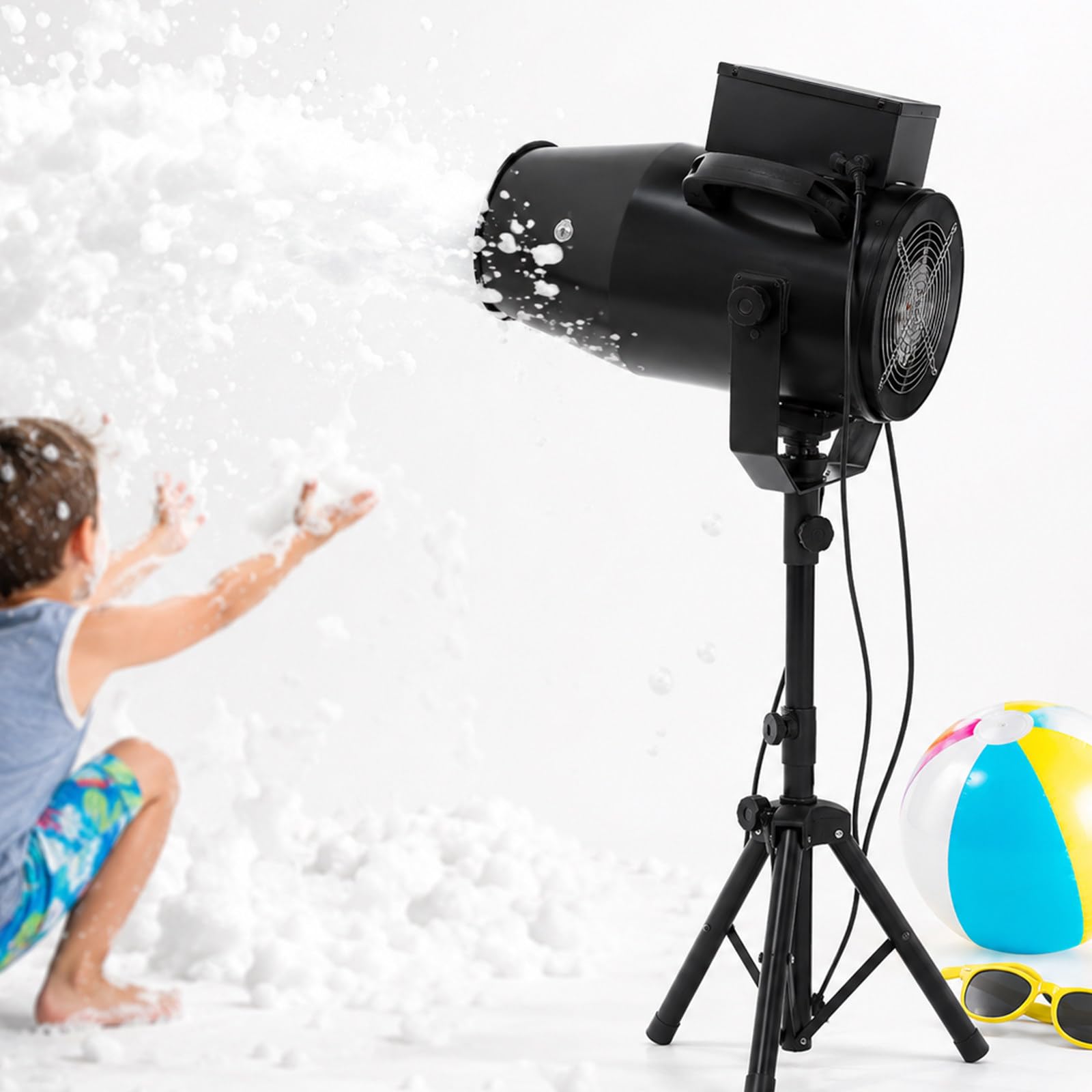 Lilishangmao Black Foam Cannon, Foam Spray Machine 1000W With Detachable Head, Carry Handle And Water Pump, Portable Foam Maker For Pools, Gardens, Bars And Events, Nightclub Use And Mall Shows