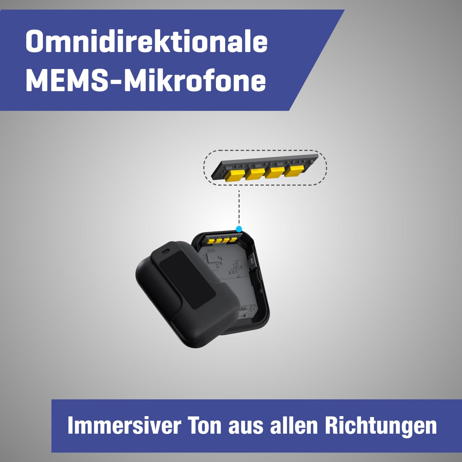 ZOOM Instamic Pro Plus C Stereo, 32-bit Float Wireless Microphone Recorder, kompakter professioneller Audiorecorder, Timecode, Drahtlose Integration mit gängigen Action-Kameras, 16 GB intern, Schwarz