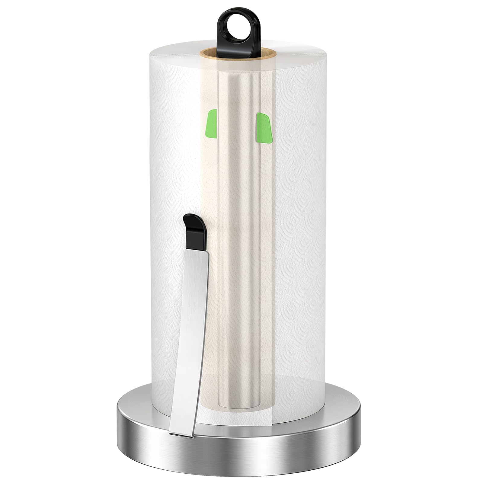Jesginboo Countertop Paper Towel Holder with Tension Arm, Brushed Nickel