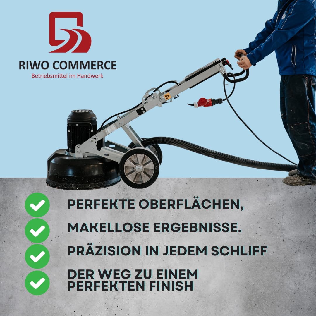 20 unità dischi abrasivi bifacciali Ø406mm, carburo di silicio con foro per vite 25mm, per macchine monodisco, macchine per la pulizia e lucidatura dei pavimenti, ideali per cemento e legno.Grana 36