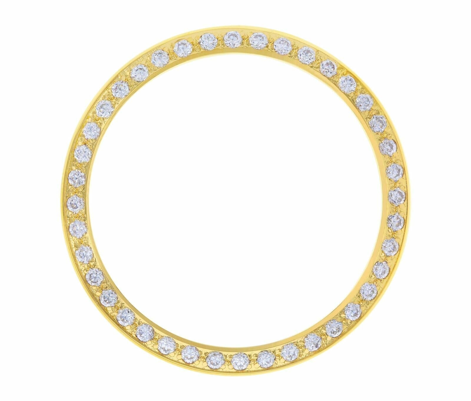 Ewatchparts GOLD CREATED DIAMOND BEZEL COMPATIBLE WITH 36MM ROLEX DATEJUST WATCH 16233 16234 16238