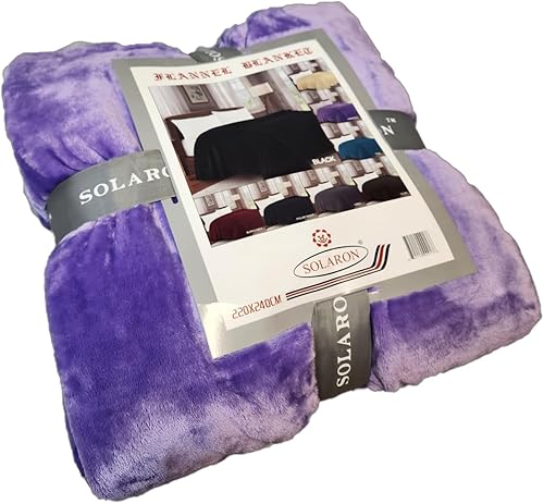 Miniatura 5 de SOLARON Manta Queen suave extra grande para otoño, invierno, primavera, todas las estaciones, acogedora y cálida de 430 GSM, peso medio, forro polar