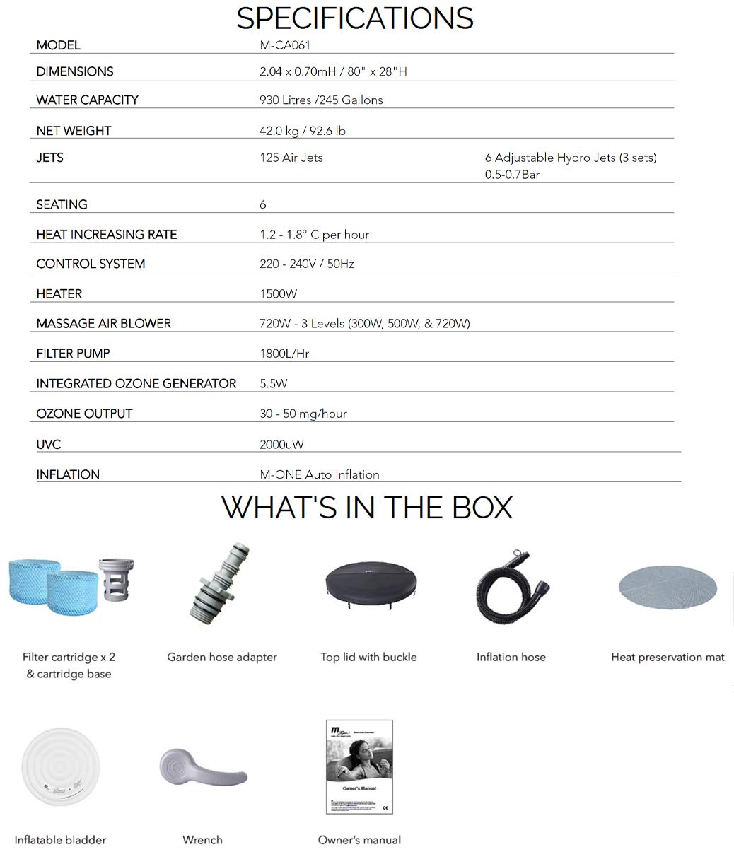Hydromassage Pool Tempo Style Mspa Muse Carlton M-CA061