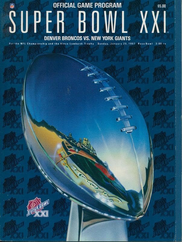 Super Bowl XXI Unsigned Official Program - NFL Programs