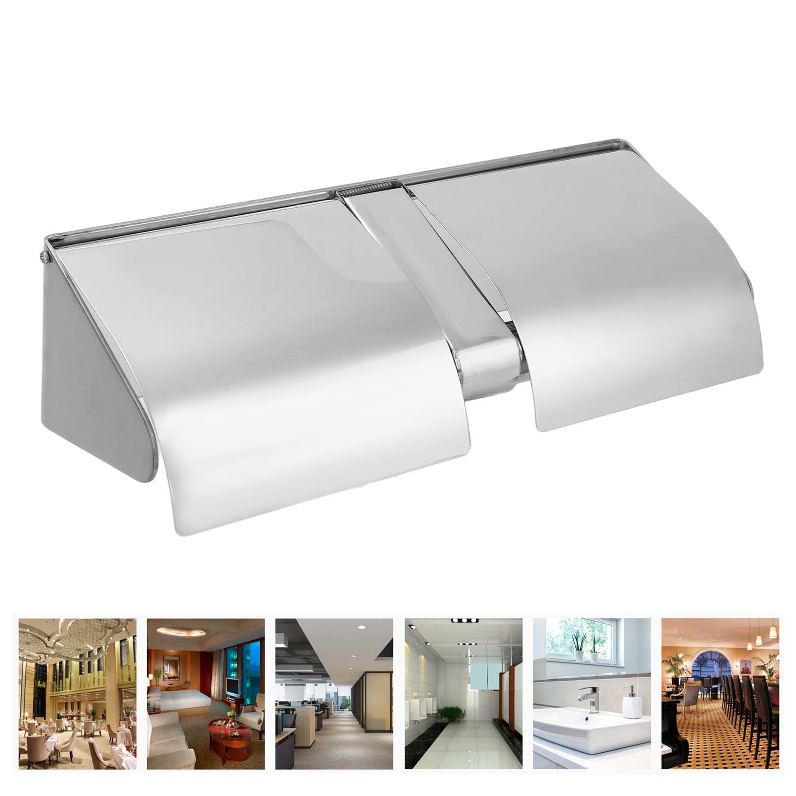 KUIDAMOS Portarotolo per Carta Igienica Portarotolo a Parete Dal Design Durevole in Acciaio Inossidabile per Bagni e Hotel