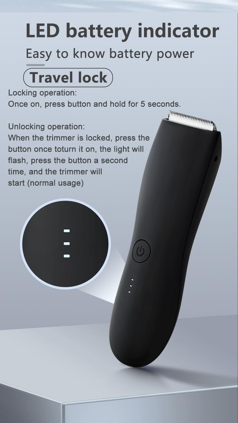 Manscape - Recortadora de vello corporal para hombres y mujeres, recortadora recargable de alta velocidad de 7000 rpm, impermeable, inalámbrica, con 4 peines guía (3/6/9/12 mm), hoja