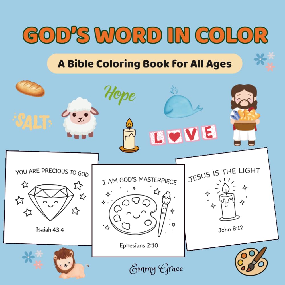 Bible Coloring Book for All Ages: Inspiring Scriptures and Faith-Filled Pages to Color