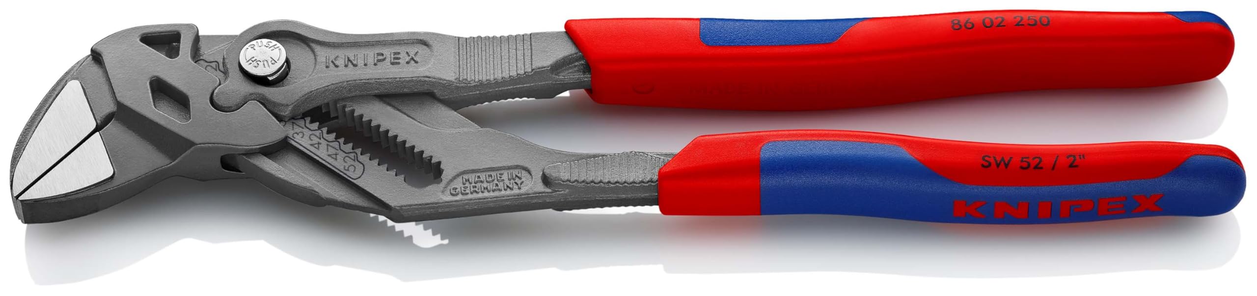 Knipex 86 02 250 Pliers Wrench (250 Mm) Â All-In-One Tool, Replaces Metric & Imperial Spanners, Smooth Jaws For Chrome Fittings, Adjustable 4003773082392