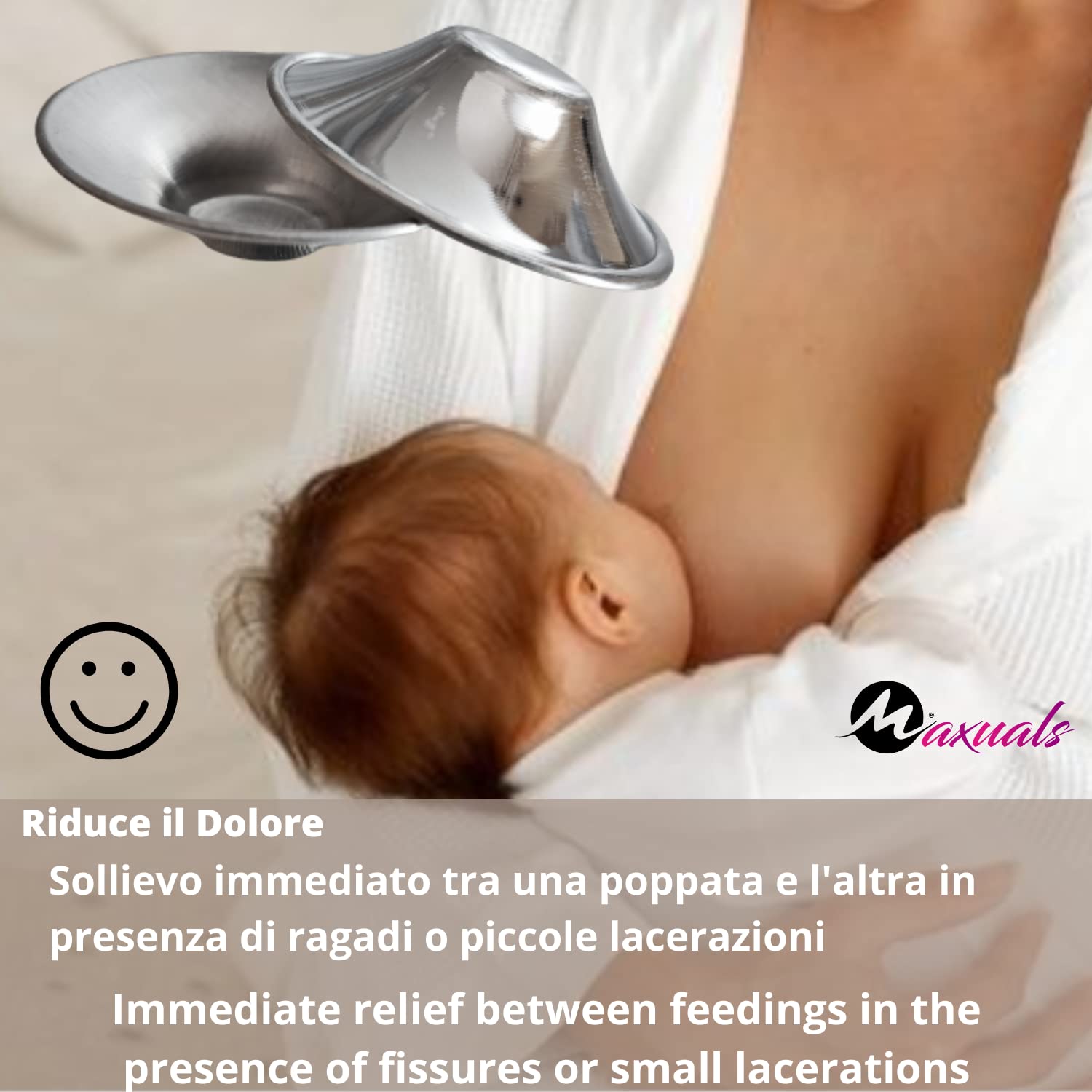 Paracapezzoli in Argento, Coppette Seno per Capezzoli, Copricapezzoli d'Argento,Protezione Senza Nichel.