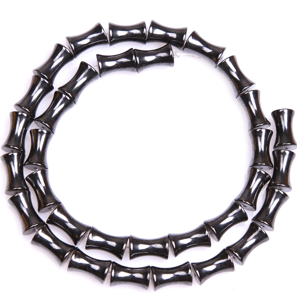 GEM-INSIDE CREATE YOUR OWN FASHION Black Hematite Non-Magnetic Gestone Loose Beads Natural Round 8x12mm Crystal Energy Stone Power for Jewelry Making 15''Non-Magnetic