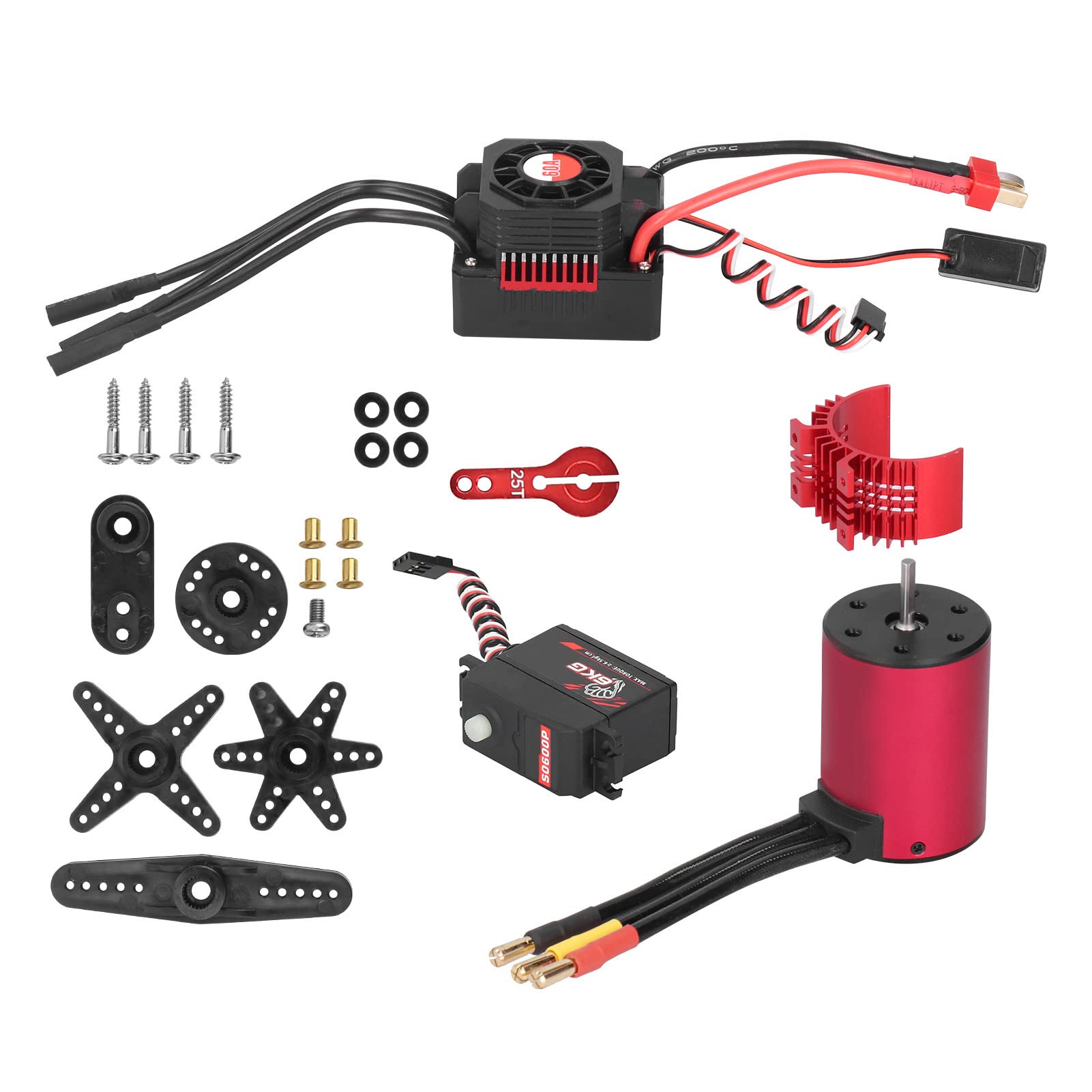 Changor 3650 Zestaw Bezszczotkowego Silnika z 60A ESC i Metalowym