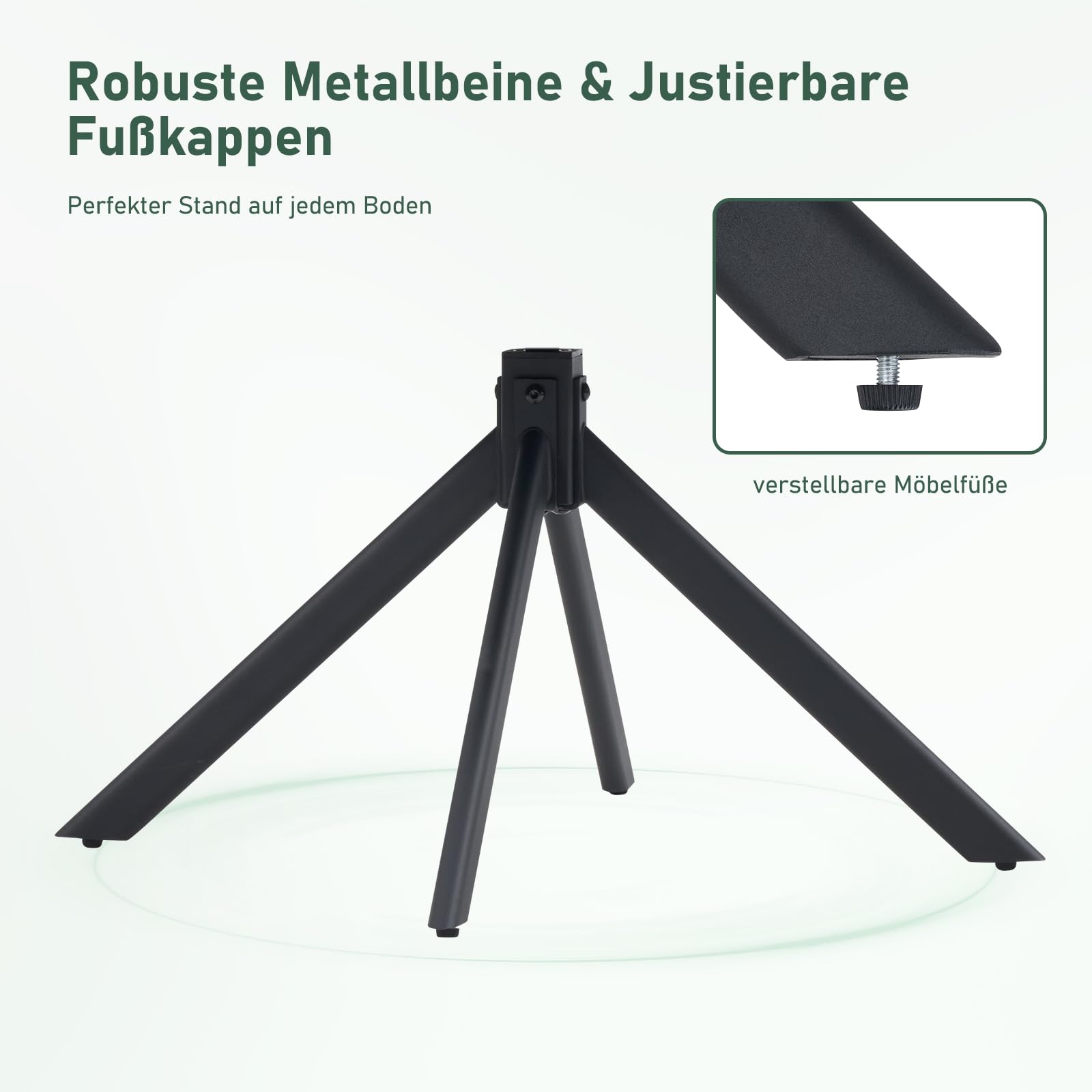 2er Set 360° Drehbar Esszimmerstühle Grau, Ohne Armlehnen, Doppelte Polsterung & Bogen-Rückenlehne, Chenille mit Drehfunktion & justierbaren Bodenschonern, Moderne Esszimmerstühle