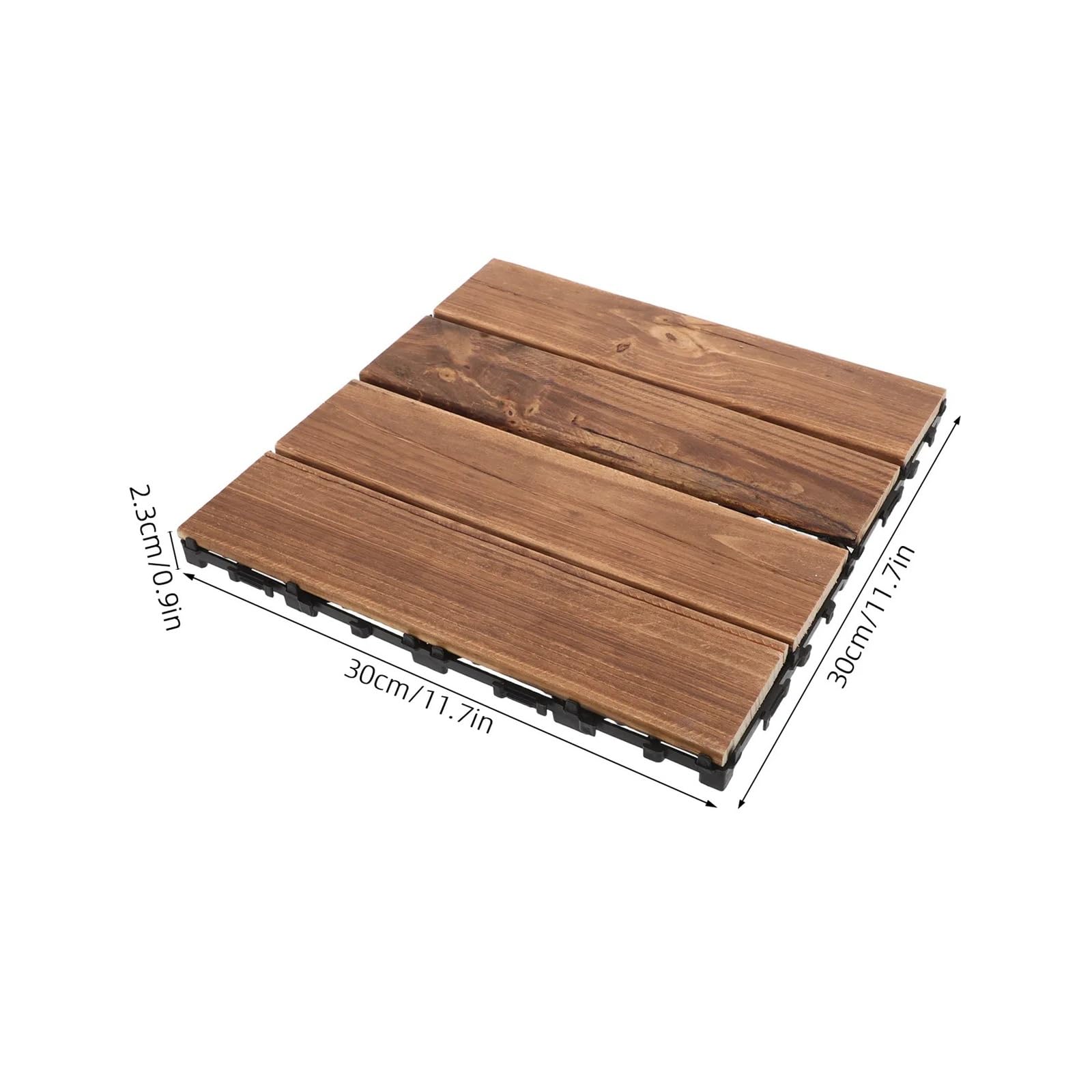 2Pzas Baldosa Madera Impermeable