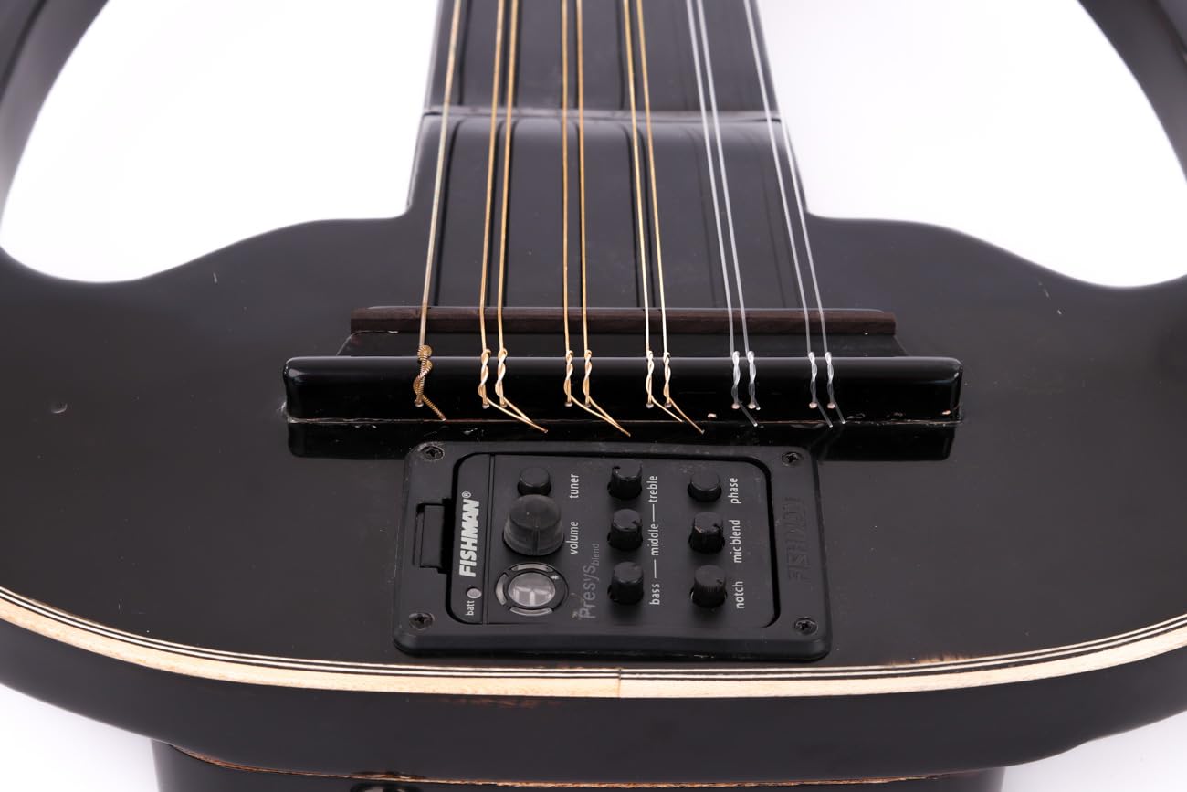 Professional Electric Oud with 3-Band Equalizer, Luthier-Made Black Electro Oud Guitar Pegs With free Picks & case - Image 7
