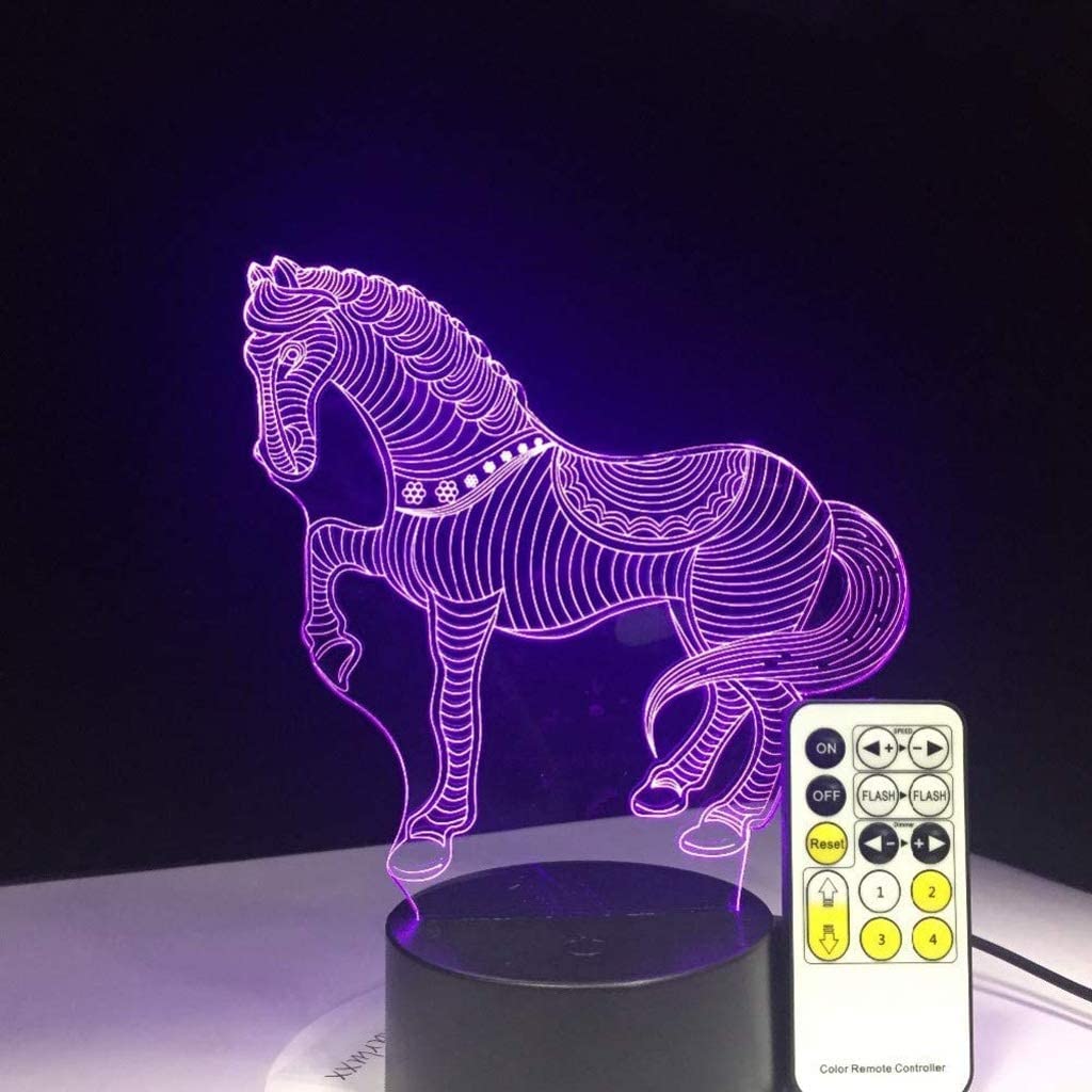 Luce Notturna da Comodino Creativa, Lampada da scrivania a LED 3D a Risparmio energetico, Camera da Letto Stereo Plug-in, Lampada per Allattamento