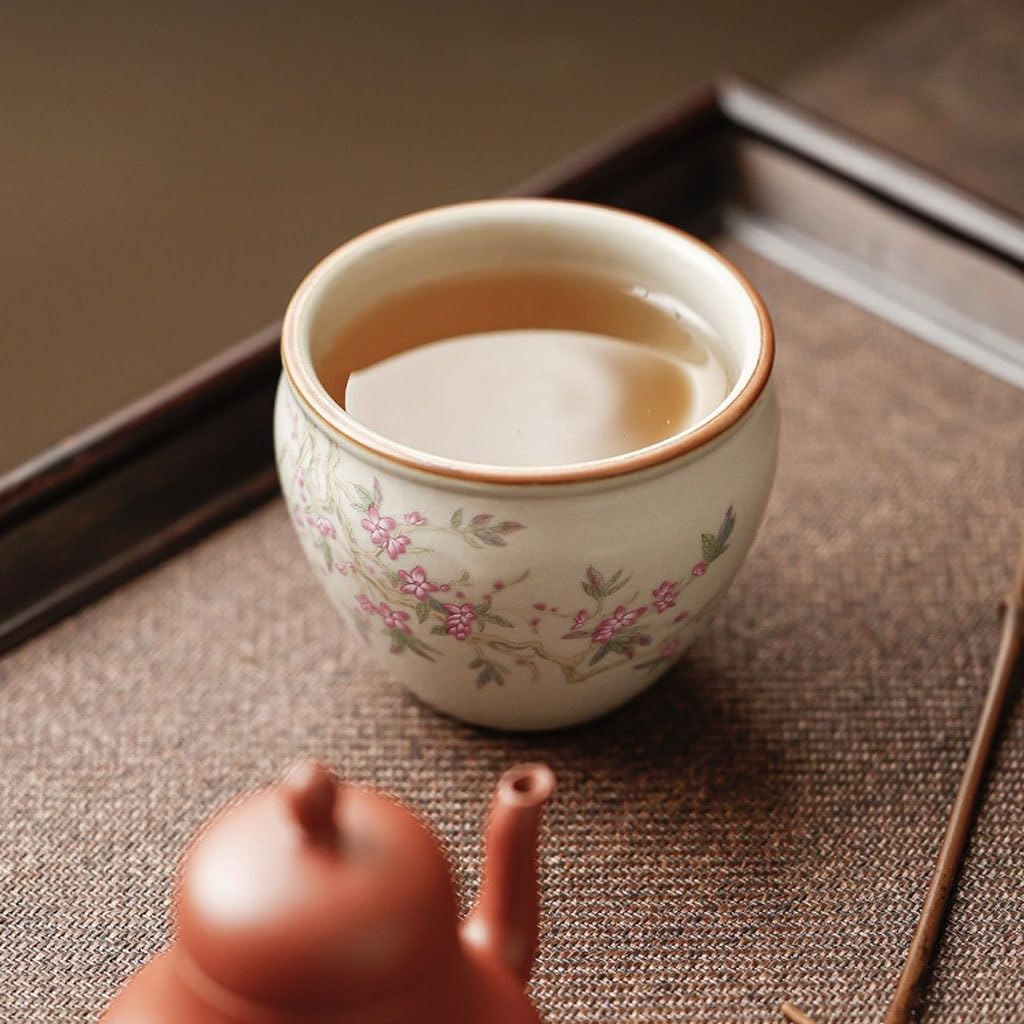 GSOUL Kungfu Tea cup Ceramic Master Cup Jar Home Living Room Tea Brewing Personal Drinking Kung Fu Set Single Small Tea Cups