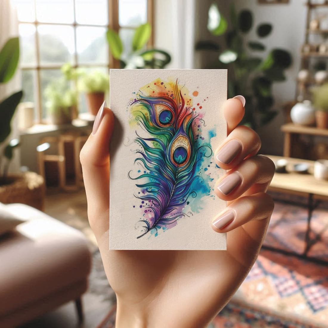 VANVATI Peacock Multicolor Feathers Tattoo Temporary Tattoo Sticker For Male And Female Tattoo Sticker Waterproof Tattoo Sticker Fake Tattoo Sticker-image-24