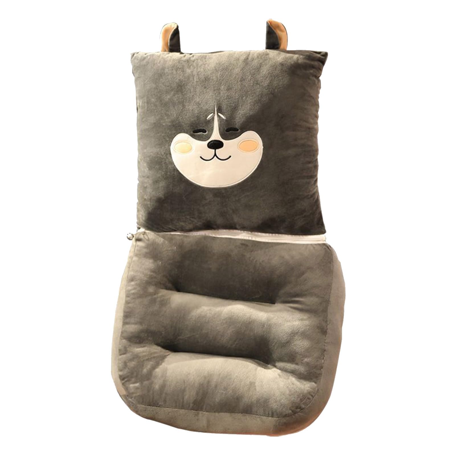 Ejoyous Cojín de Asiento con Soporte Lumbar Integrado Cojín de Almohada Lumbar Sedoso y de Felpa con Respaldo Integrado para Soporte de Postura Comodidad Suave para Entrenamiento de Conductores en