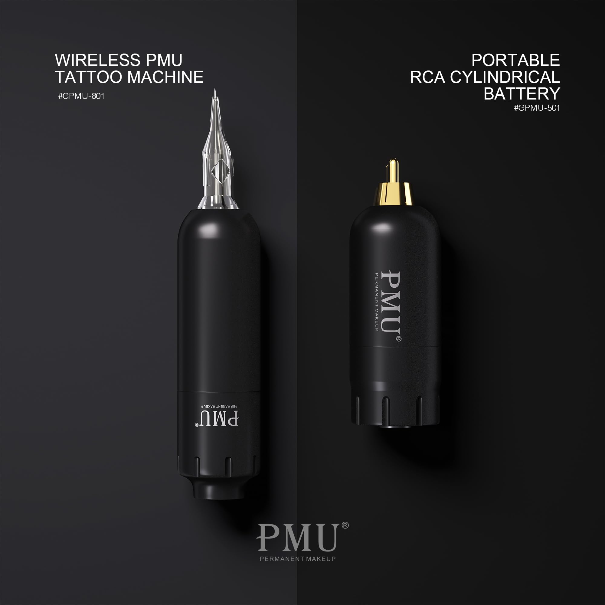 PMU Macchinetta Tatuaggi Rotativa Kit con Aghi Fili Silenziosa Portatile | Macchina Silenziosa dei Principianti e Tatuatori Professionisti