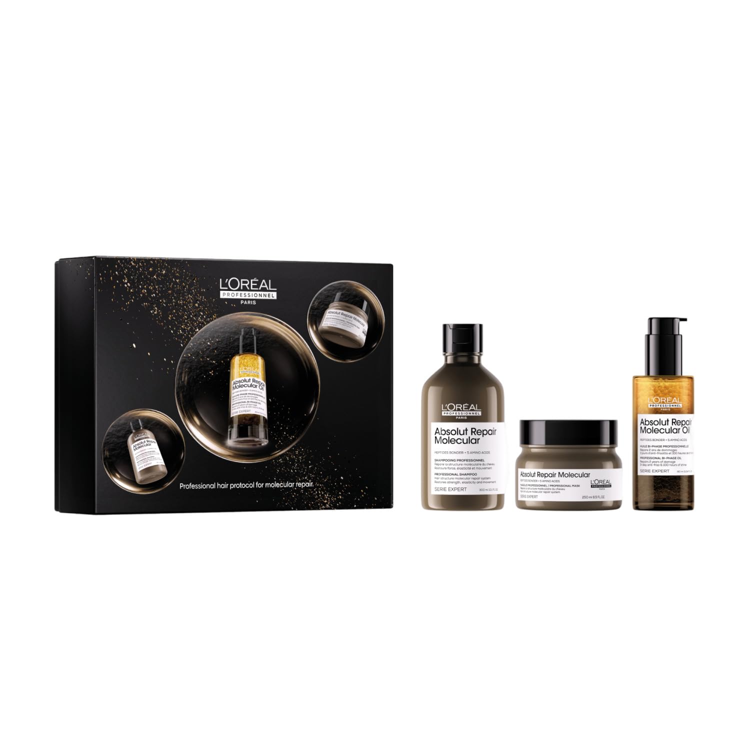 L'Oréal Professionnel Absolut Repair Molecular Trio per Capelli Danneggiati
