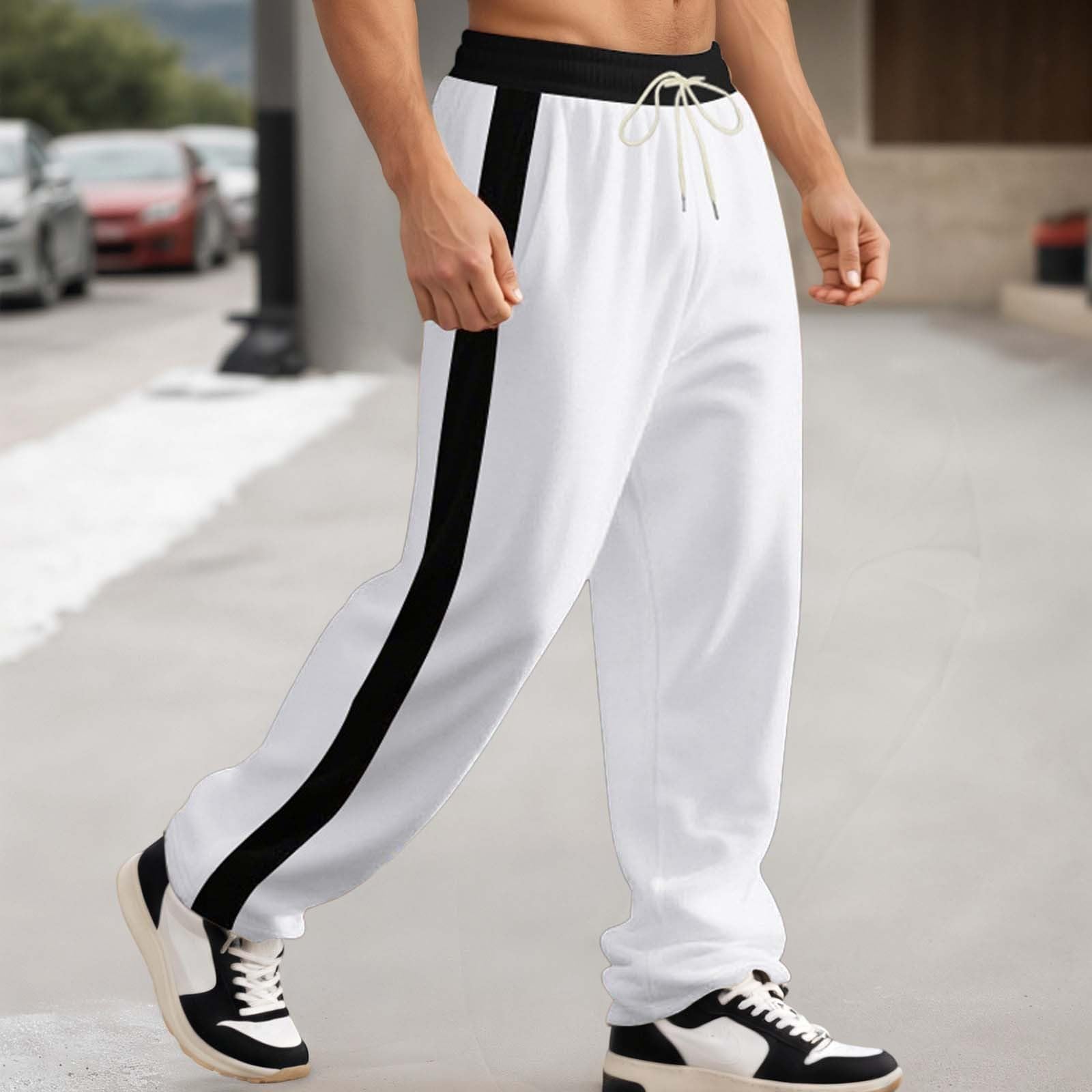 Jogginghose Trainingshose Herren Pants Weich Laufhose Freizeit Locker Sporthose Lang Hosen Atmungsaktiv Freizeithose Baumwolle Relaxed Sweatpants Loose Fit Mit