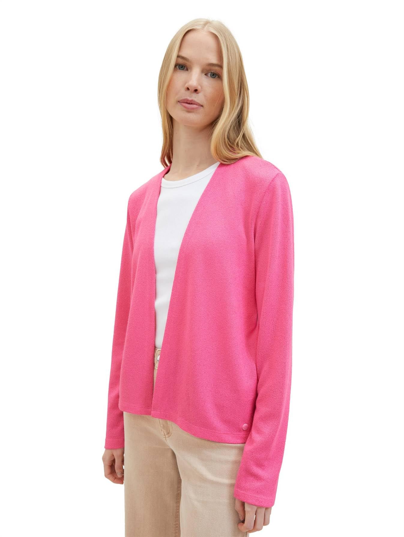 Tom Tailor Damen Basic T-Shirt Cardigan