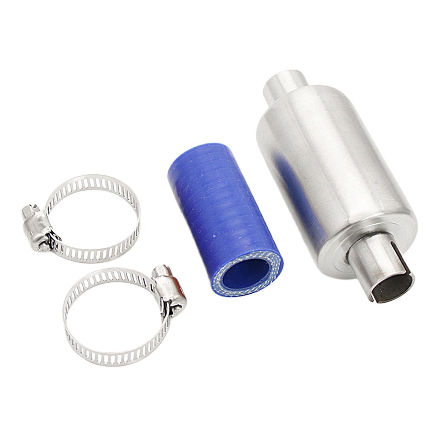 FLMLF Rc Car Silencer Muffler Pipe Kit for 1/5 HPI ROFUN ROVAN KM Baja 5B 5T 5SC Losi 5ive-t T MCD DBXL FS Buggy Rc Boat Parts (Blue)