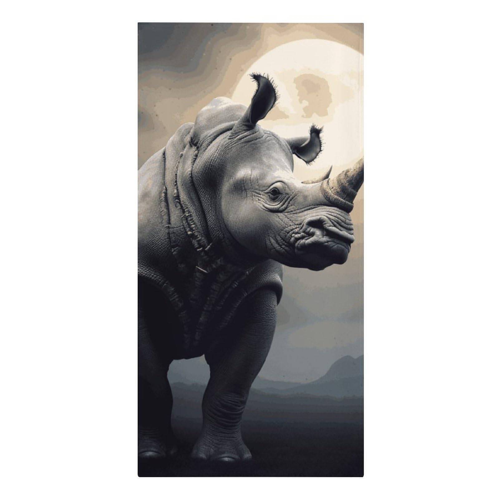 Khauerbc Style Rhino Quick Dry Towels,Quick Dry Super Absorbent ，Large Oversized Beach Towel，61.4 * 30.3 Inches. Fiber Beach Towels Is Sand Proof Tropical Beach Essentials.
