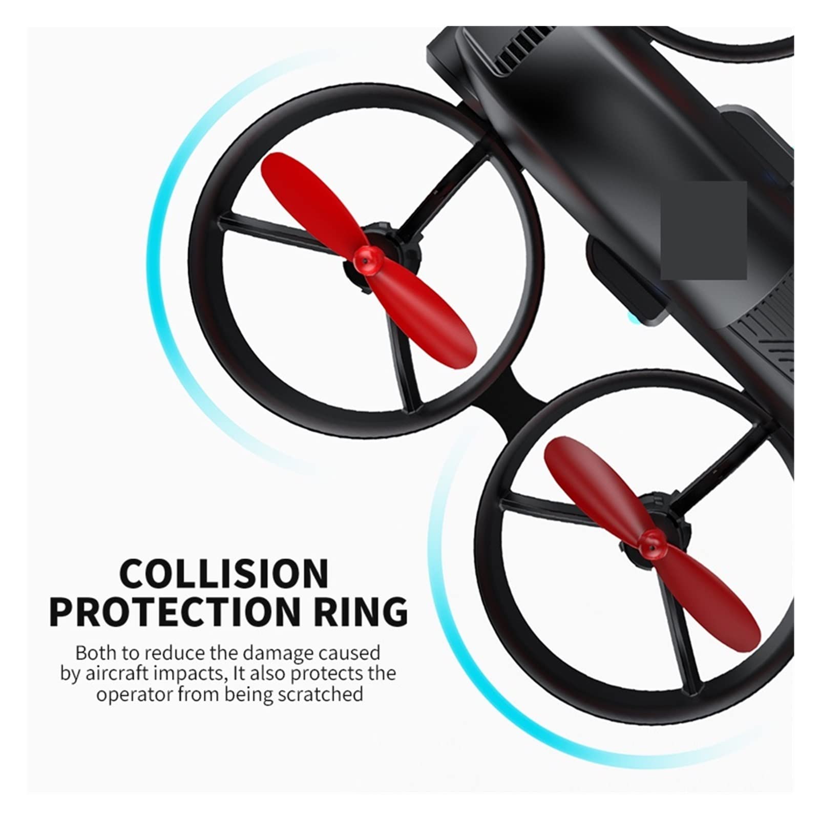 Składany dron Quadcopter Mini dron z podwójną kamerą 4K HD RC Dron 2.4G WiFi FPV Quadcopter Optyczne pozycjonowanie przepływu Fajne lekkie drony (Kolor: DualCam 2B Rozmiar torby: 1) (DualCam 2B Box 1)