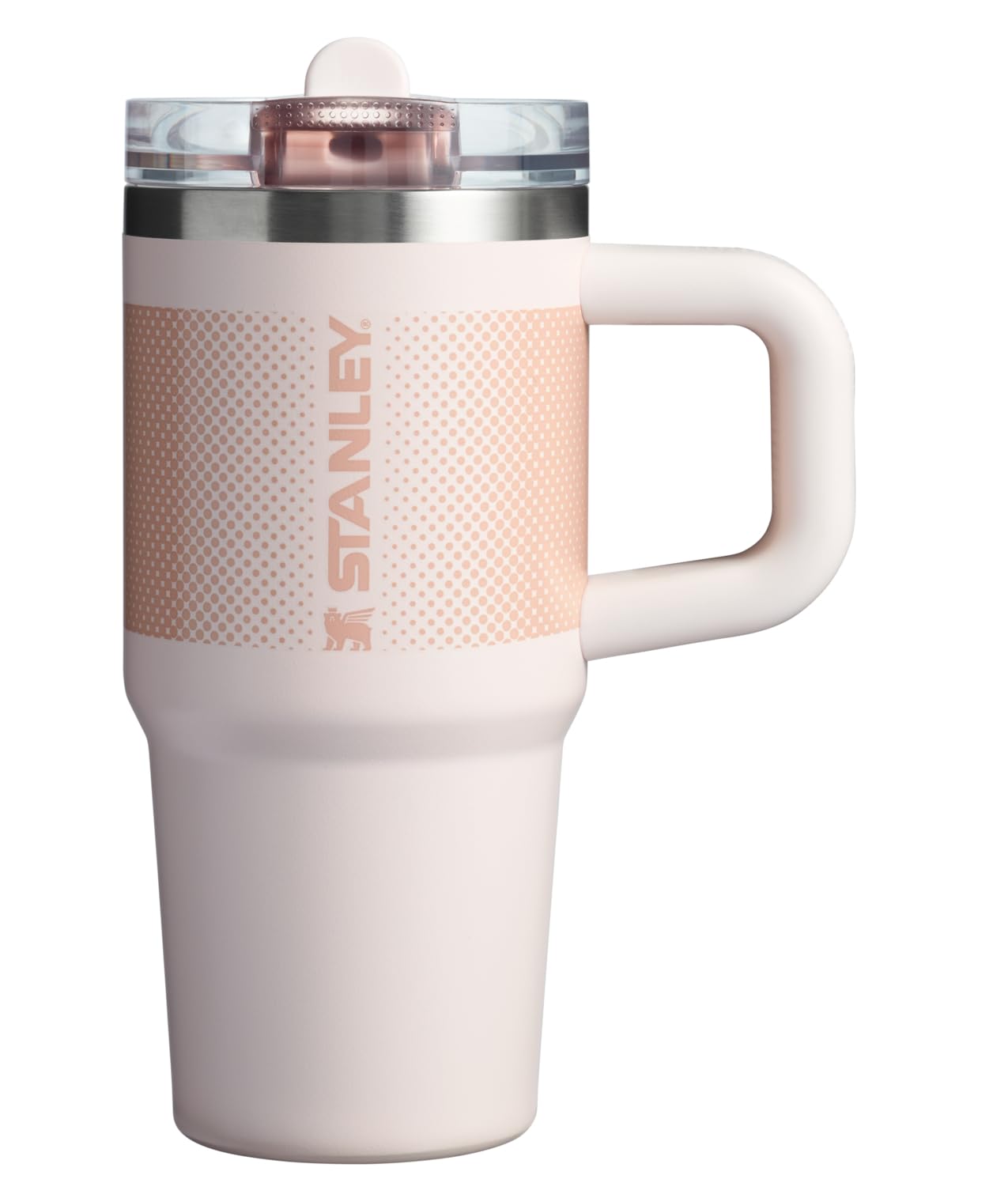 Stanley Quencher ProTour Flip Straw Tumbler with Leakproof Lid 14 oz | Built-in Straw & Handle | Cupholder Compatible for Travel | Insulated Stainless Steel Cup | BPA-Free | Rose Quartz Fade
