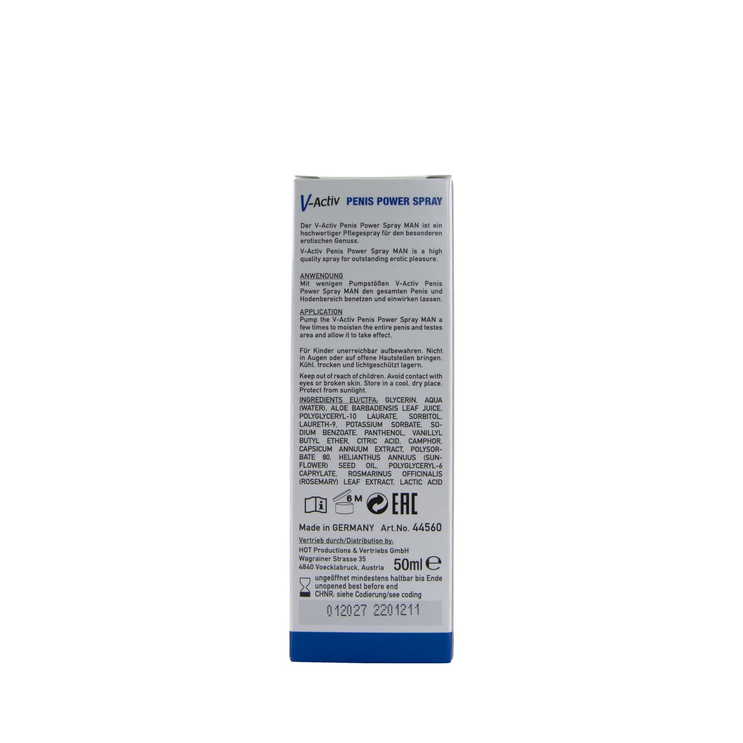 Hot v-activ hombre spray potenciador de la ereccion
