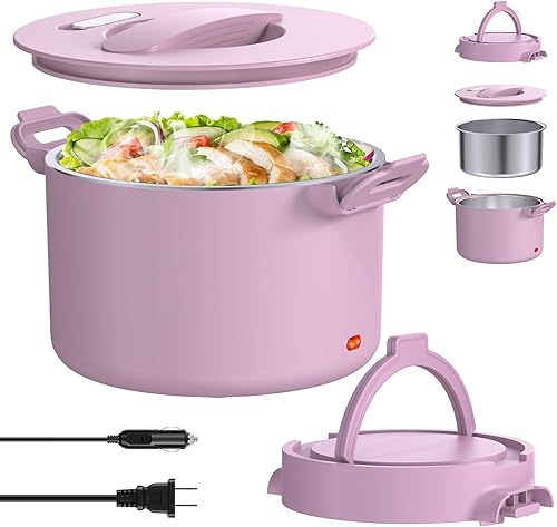 Lonchera eléctrica, calentador de alimentos, contenedor portátil con calefacción de 34 onzas a prueba de fugas para automóvil, camión, oficina,