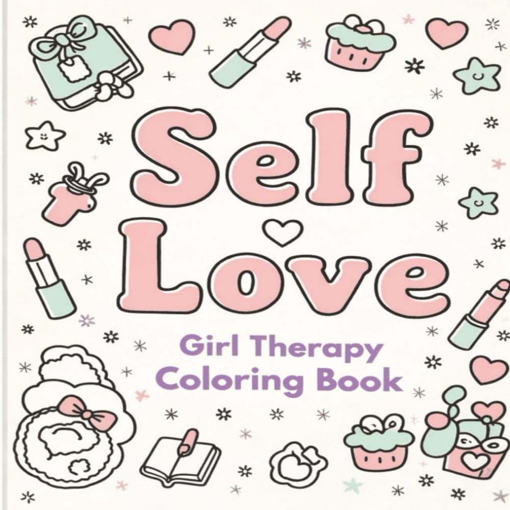 Self Love Girl Therapy Coloring Book: A Mindful Art Journey for Women Featuring Empowering Affirmations, 95 Stress Relief Designs, and Confidence-Building Creativity