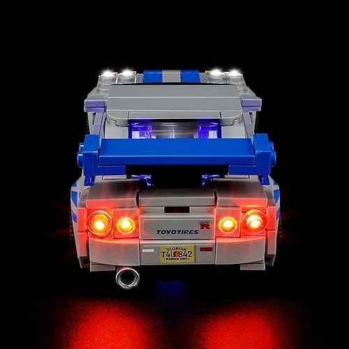 Miniatura 5 de LIGHTAILING Luz para Lego- 76917 2-Fast-2 Furious Nissan Skyline GT-R (R34) - Kit de iluminación LED compatible con el modelo de bloques de