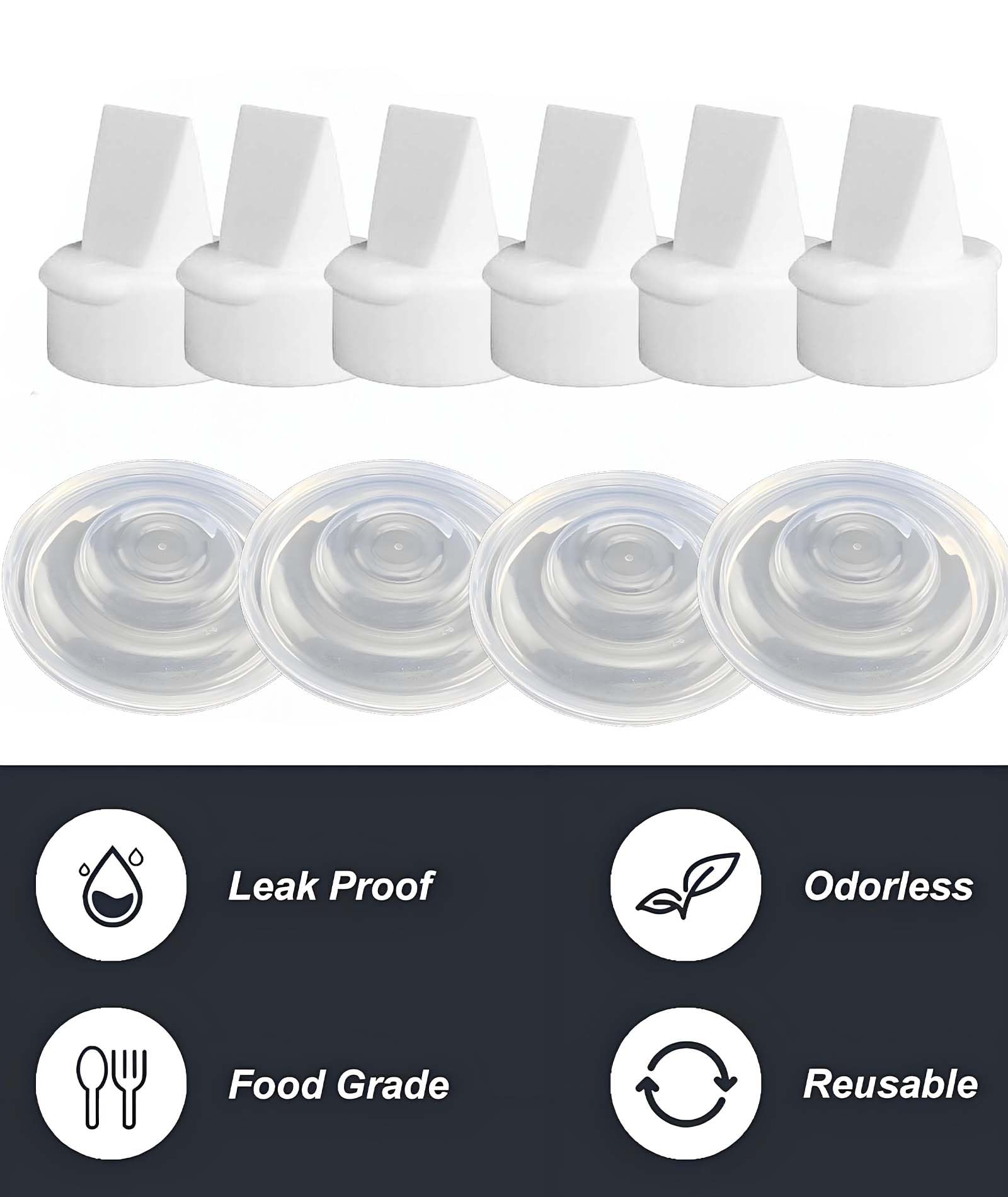 10 PCS Duckbill Valve Breast Pump Parts, Breast Pump Accessories,White Replacement Breast Pumps Inner Diameter 23mm,Compatible With Many Breast Pumps - Image 5 thumbnail