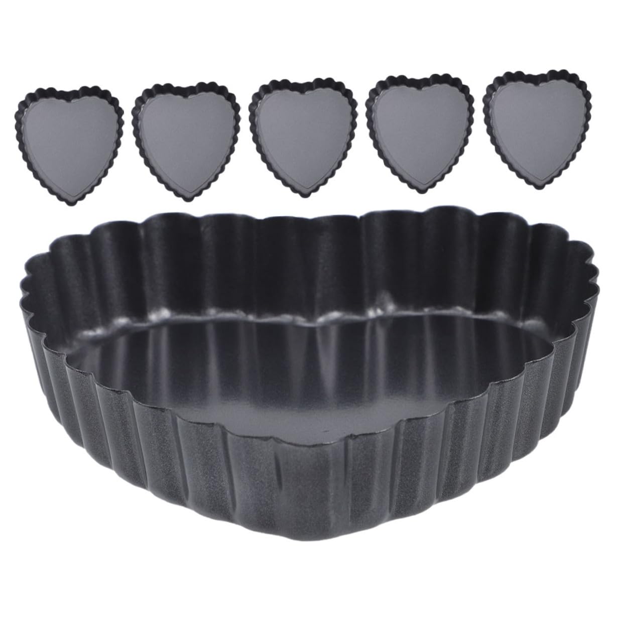 Moules à tartelettes de cœur lot de 6 pour réussir vos pâtisseries