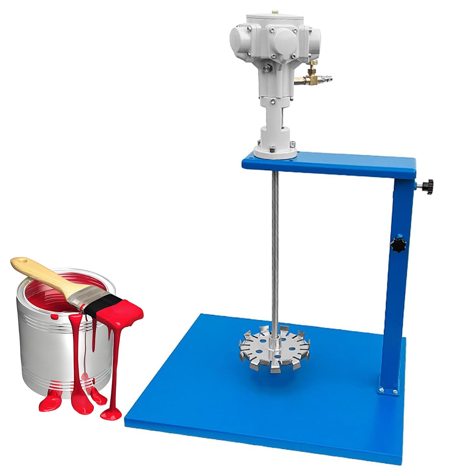 Mezclador de pintura neumático de 100 galones, elevación manual de 3/4 HP, agitador de revestimiento de 1600 rpm, diámetro del impulsor de 160 mm para mezcla de pintura, tinte e hidrosol