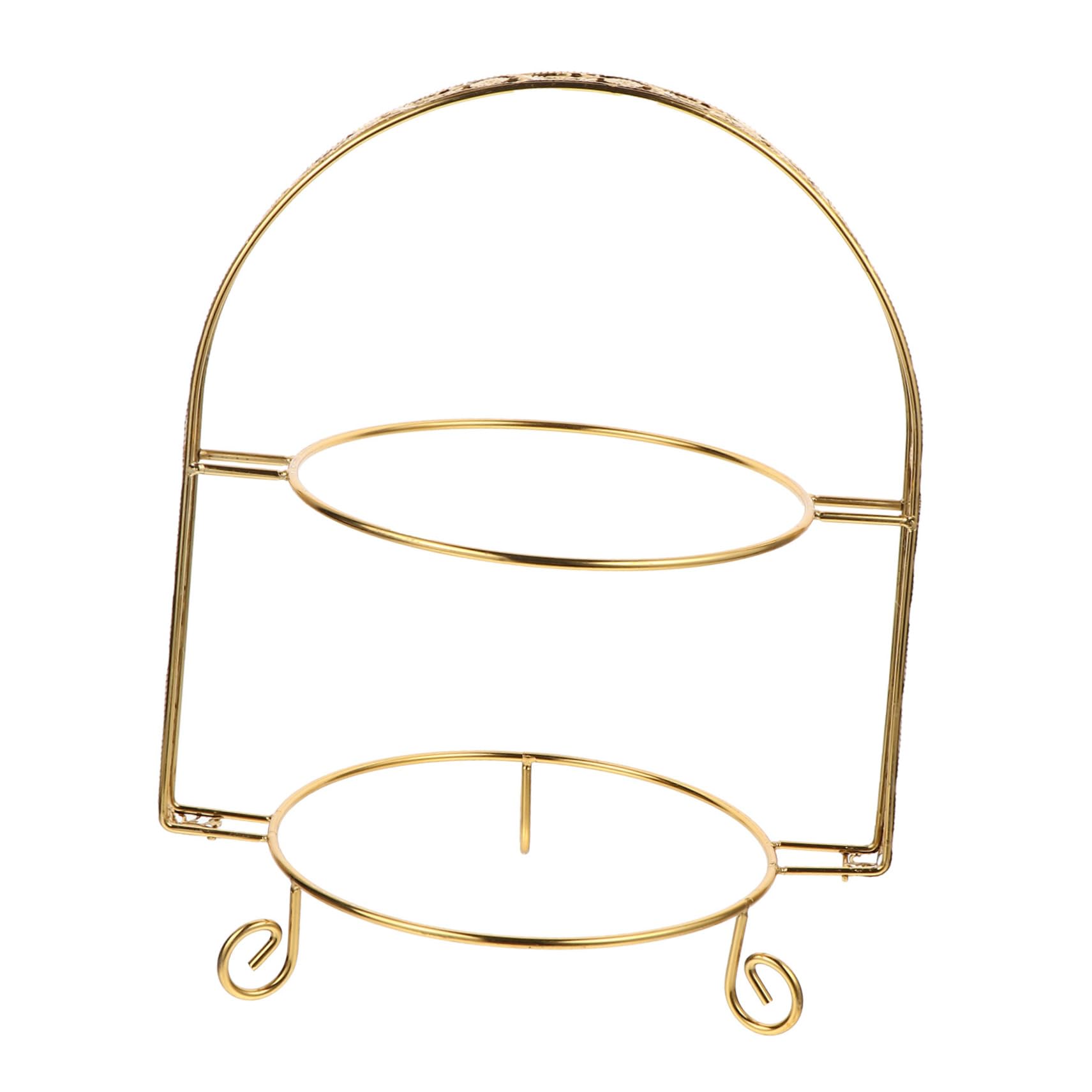 BRIGHTFUFU Elegant Cake Display Stand Iron Dessert Holder for Weddings Birthdays Parties for Plates European Style Design for Showcasing Cakes