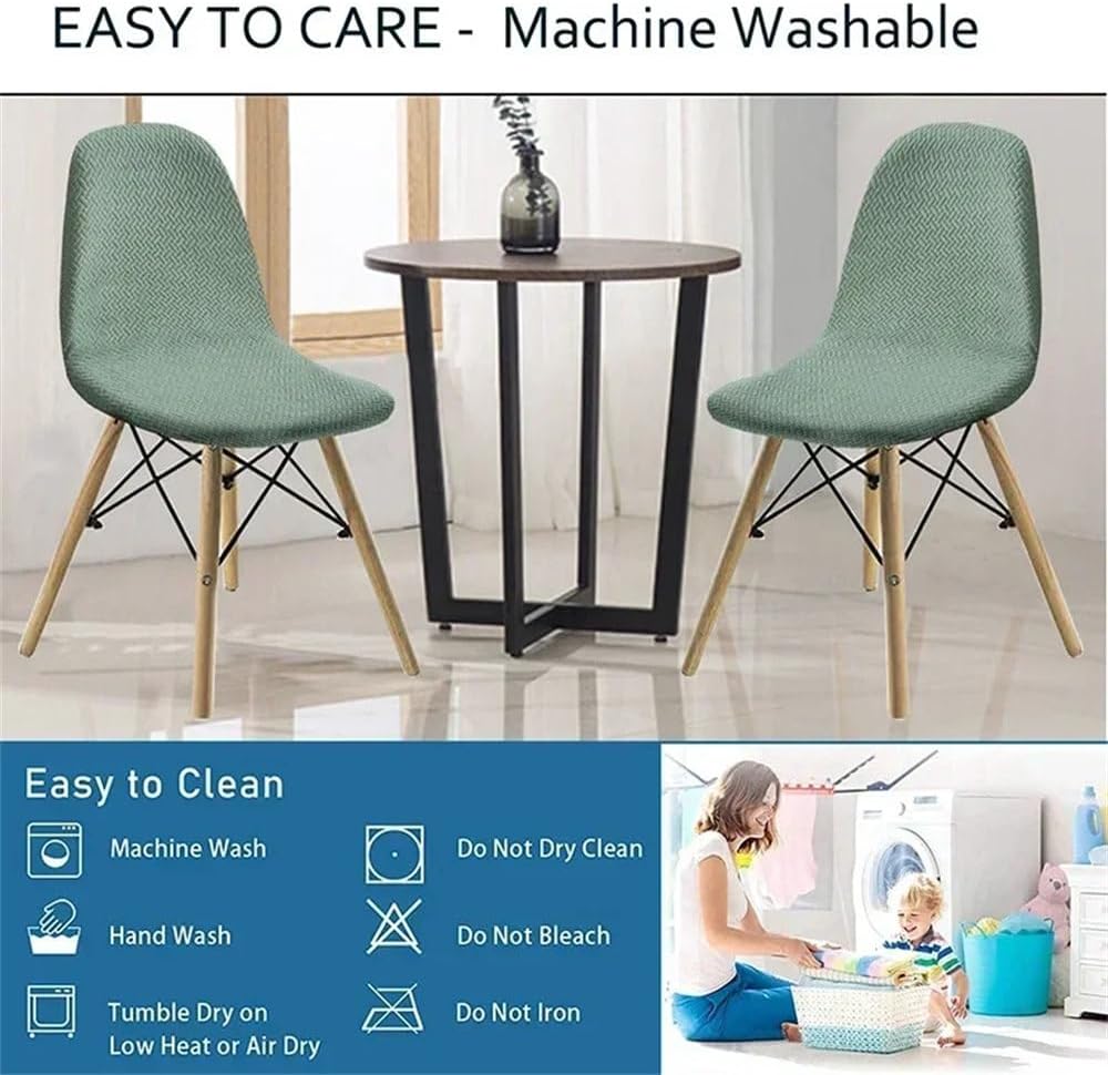 2pcs Waterproof Shell Chair Cover Stretch Dining Adjustable Chair Cover Slipcover Furniture Protector Hotel Home