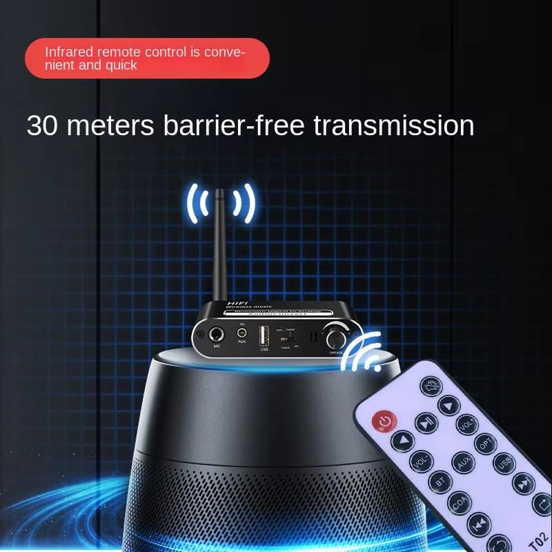 Image of MICROWARE Long Range Bluetooth Audio Adapter, HiFi Wireless Music Receiver, Bluetooth 5.1 Receiver for Wired Speakers or Home Music Stream (Model: T02)