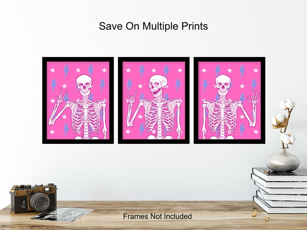 Amazon.com: YELLOWBIRD ART & DESIGN Skeleton Wall Art